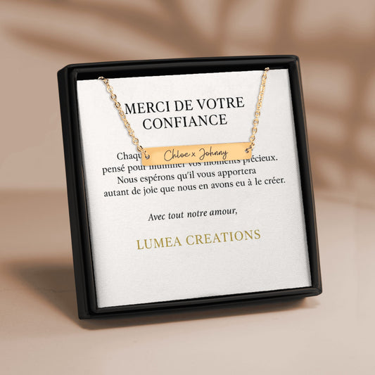 Collier Barrette Horizontale Personnalisée